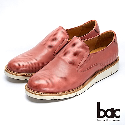 【bac】都會新秀 - 擦色感中性風格沖孔深口平底鞋