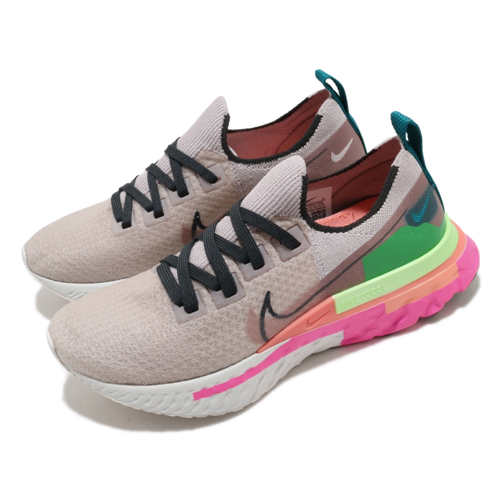 Nike 慢跑鞋 Infinity Run 運動 女鞋 輕量 透氣 舒適 避震 Rract中底 灰 粉 CU0430500