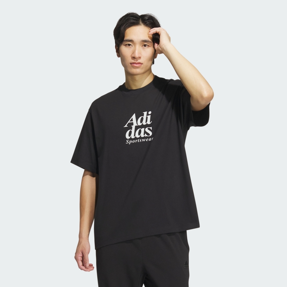 adidas 上衣 男款 短袖上衣 運動 亞規 ST FL GFX TEE 黑 IT3925 (S2570)