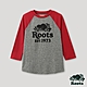 Roots 女裝- 小木屋系列 海狸LOGO棒球 T 恤-灰色 product thumbnail 1