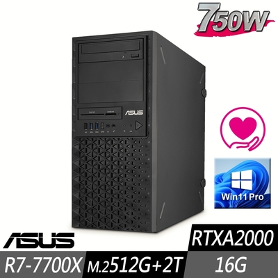 ASUS 華碩 WS770T 工作站 R7-7700X/16G/M.2-512GB+2TB/RTXA2000/W11P