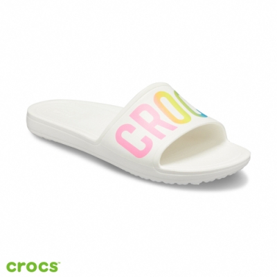 Crocs 卡駱馳 (女鞋) 思瓏瘋狂LOGO女士涼拖 205945-100