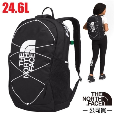 【The North Face】兒童/青少年 Youth Jester 抗撕裂多功能減震透氣後背包24.6L.電腦書包_52VY-KY4 黑 N