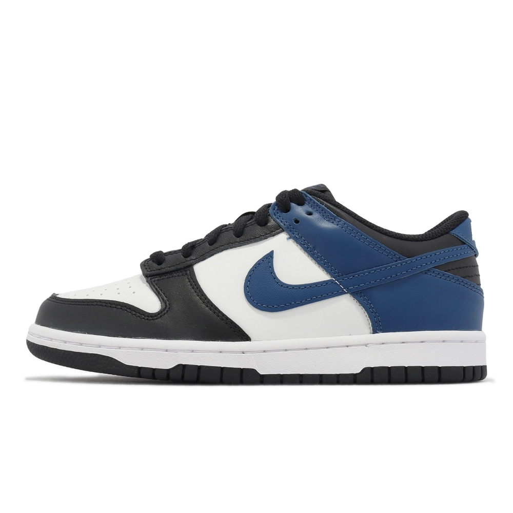 Nike 休閒鞋Dunk Low GS 女鞋大童鞋白黑藍Industrial Blue 經典DH9765