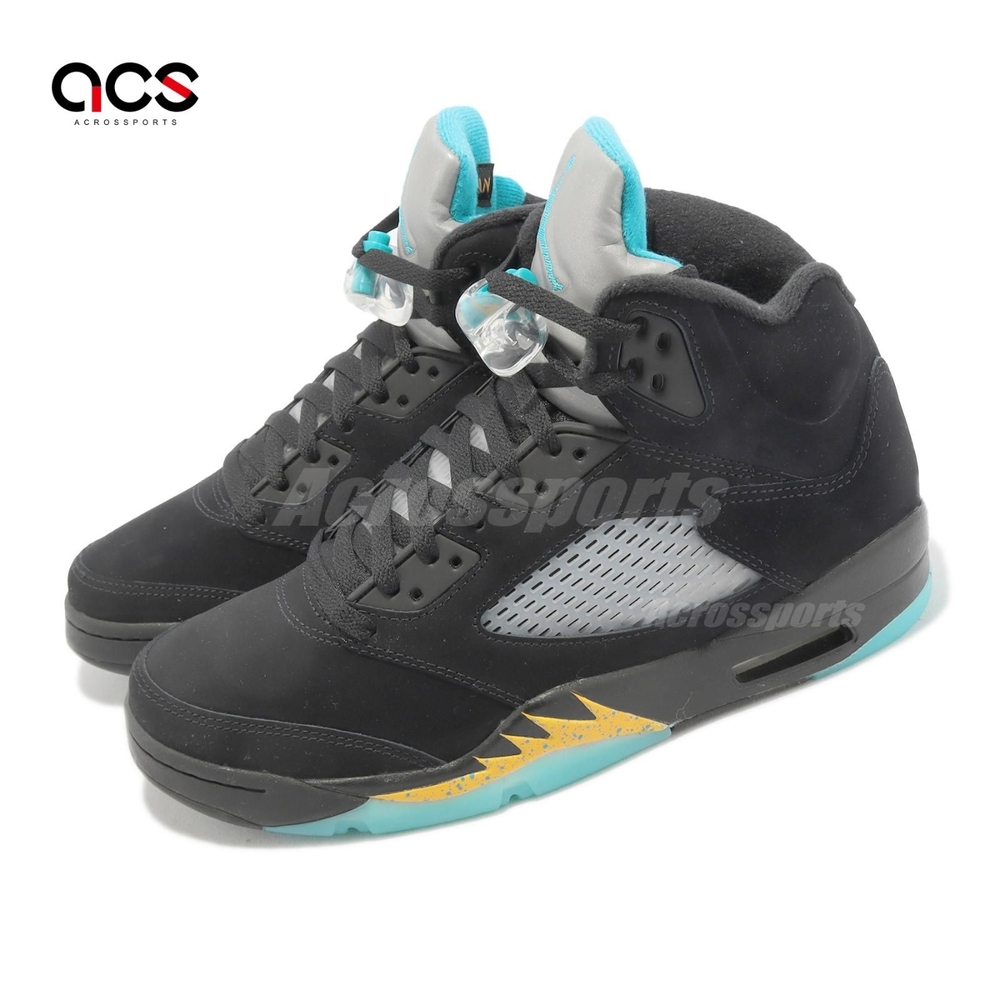 Nike Air Jordan 5 Retro Aqua 黑藍黃喬丹反光CP3 男鞋DD0587-047