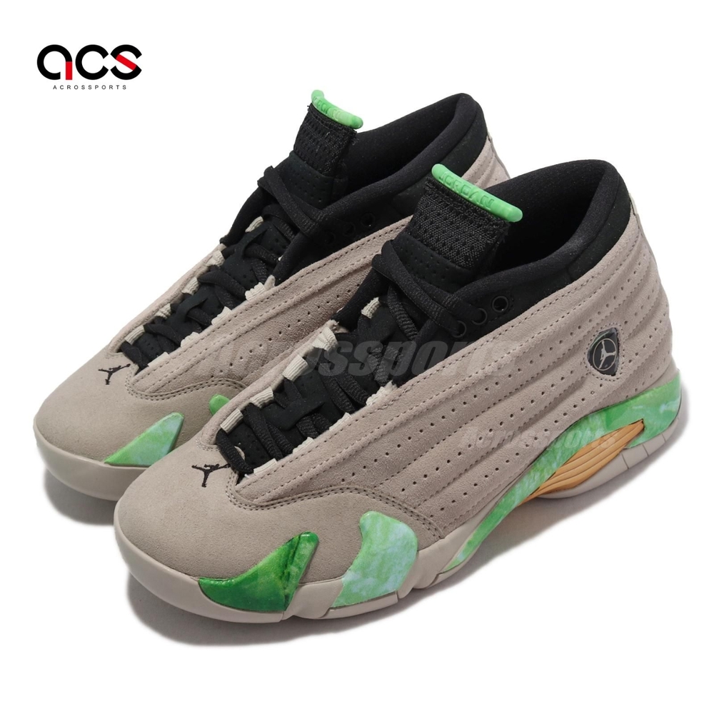 Nike Air Jordan 14 Retro Low 女鞋籃球鞋Aleali May 復刻聯名卡其綠