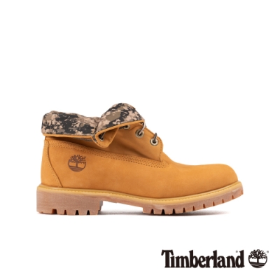 Timberland 男款小麥色兩穿迷彩反折靴|A1HAE