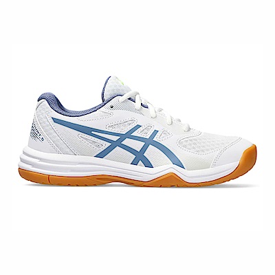 Asics Upcourt 5 GS [1074A039-105] 大童 排球鞋 入門款 室內 運動 羽球 桌球 白藍