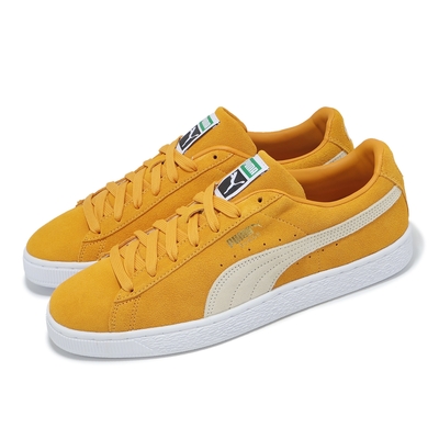 Puma 休閒鞋 Suede Classic XXI 男鞋 橘黃 白 麂皮 撞色 復古 板鞋 37491597