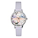 Olivia Burton 英倫復古手錶 3D立體蜜蜂 粉紫色真皮錶帶銀框30mm product thumbnail 1