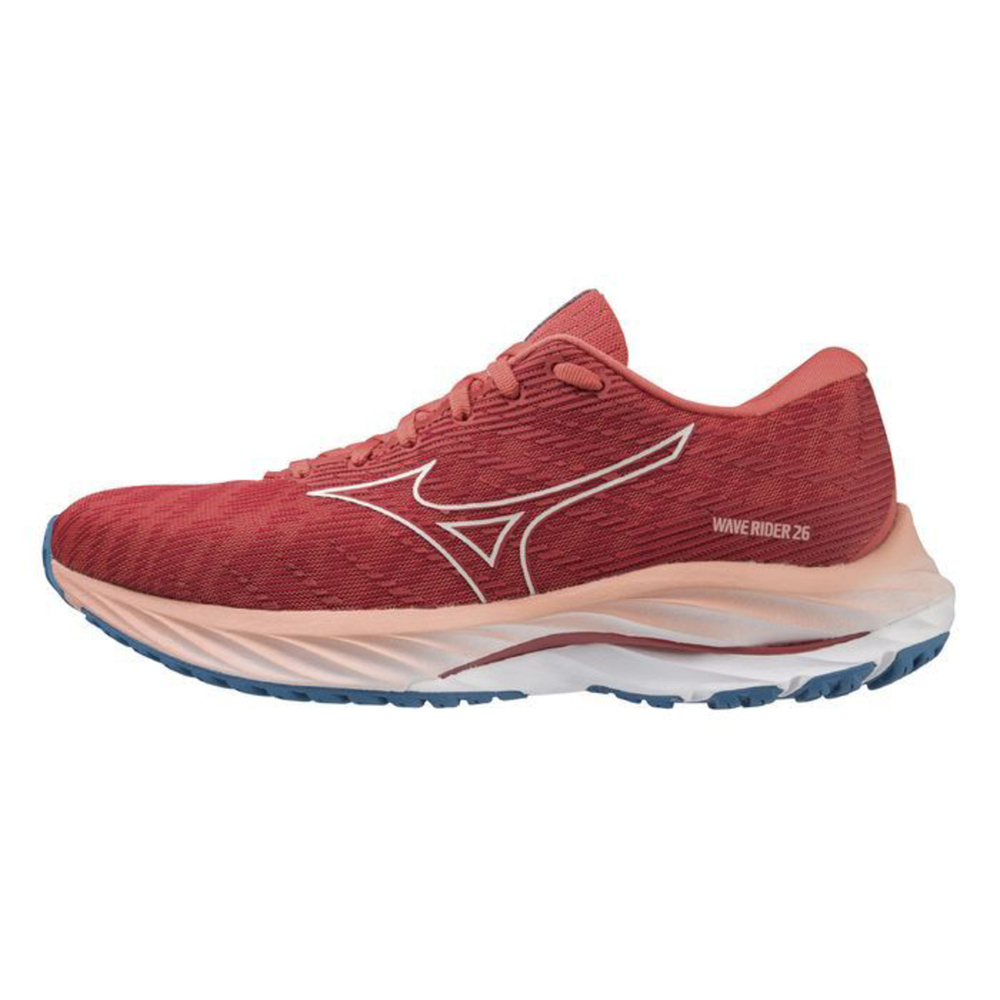 Mizuno Wave Rider 26 [J1GD220375] 女慢跑鞋一般型運動路跑緩震穩定紅