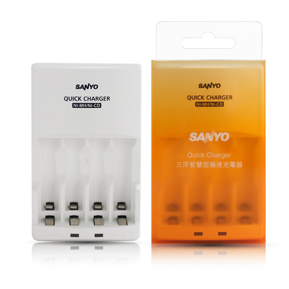 台灣三洋SANLUX- LED 極速充電器--3號、4號皆可充電-SYNC-N01