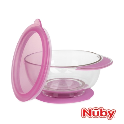 Nuby Tritan吸盤碗-粉