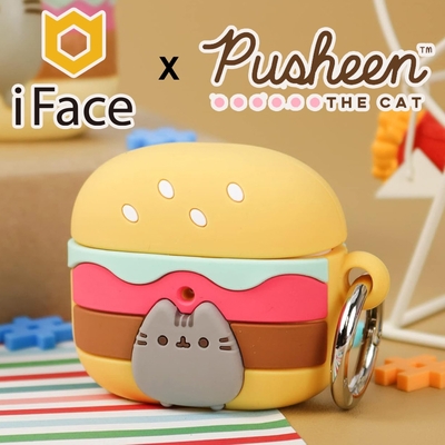 日本 iFace x Pusheen AirPods 1/2 專用 胖吉貓限量聯名款保護殼 - 漢堡