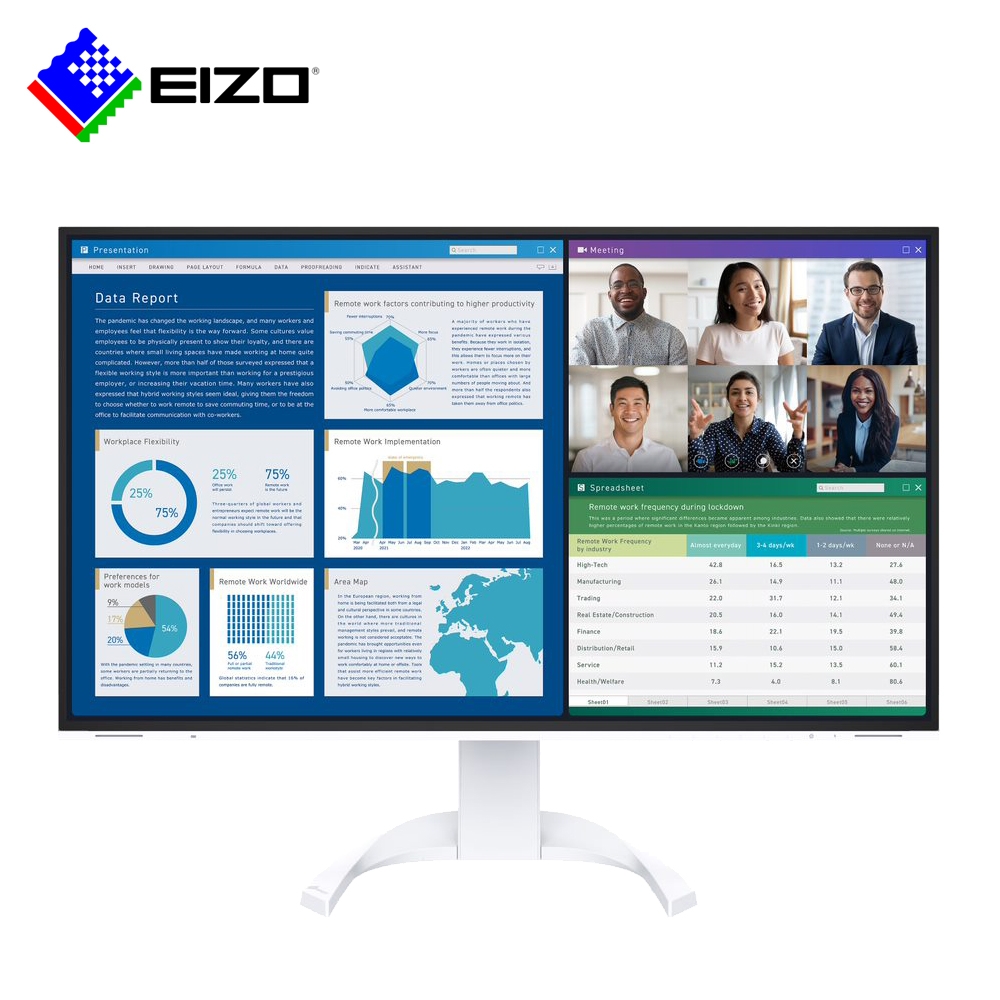 EIZO FlexScan EV3240X 白色32吋4K低藍光低閃頻護眼/USB TypeC | 32型