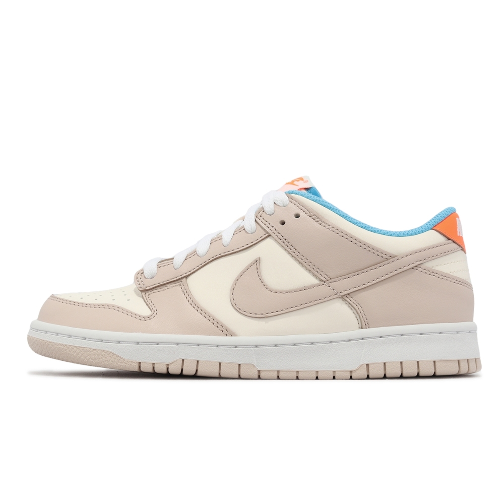 Nike 休閒鞋Dunk Low GS 女鞋大童鞋奶茶燕麥色藍低筒經典FQ6864-111