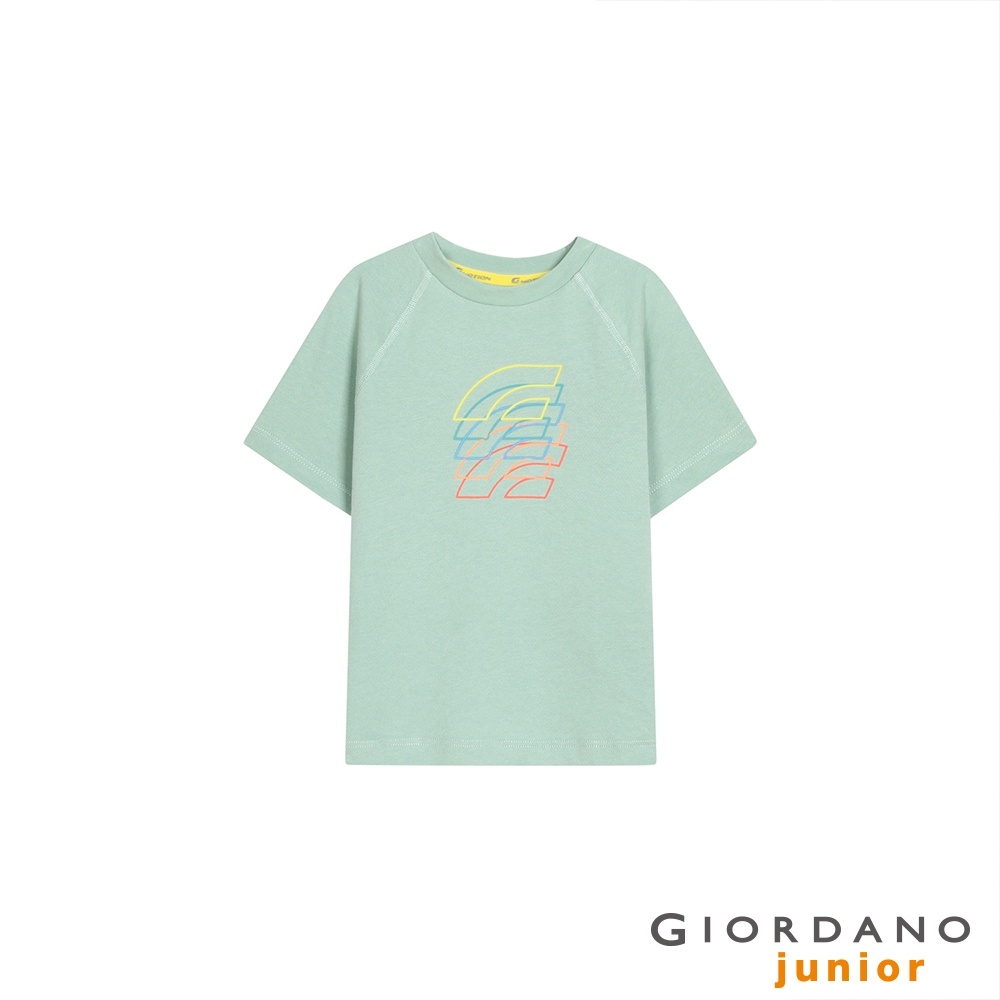 GIORDANO 童裝G-MOTION排汗速乾T恤 - 54 海浪藍綠