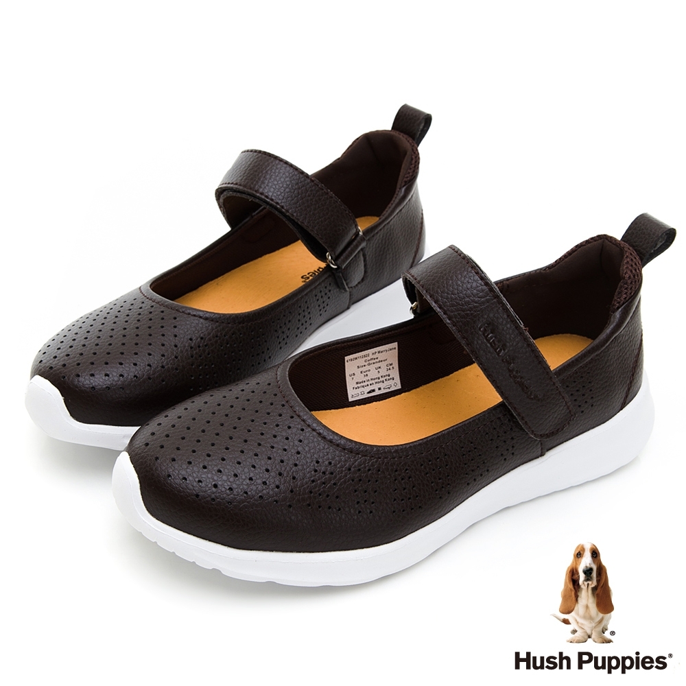 Hush Puppies MaryJane 輕量女休閒鞋-咖啡