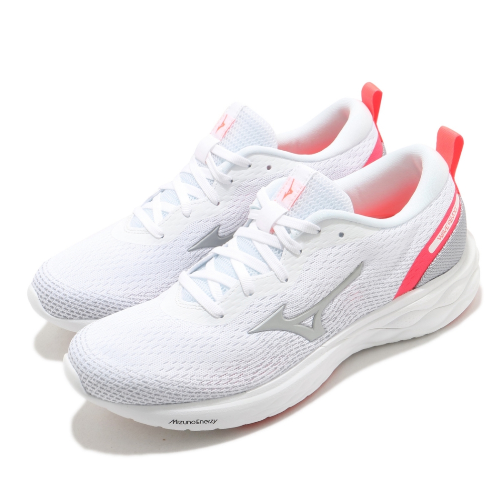 Mizuno 慢跑鞋 Wave Revolt 運動 女鞋 輕量 透氣 舒適 避震 路跑 健身 白 粉 J1GD208106