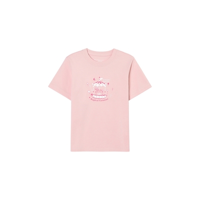 GIORDANO 童裝印花短袖上衣 甜點樂園 - 51 桃皮粉紅