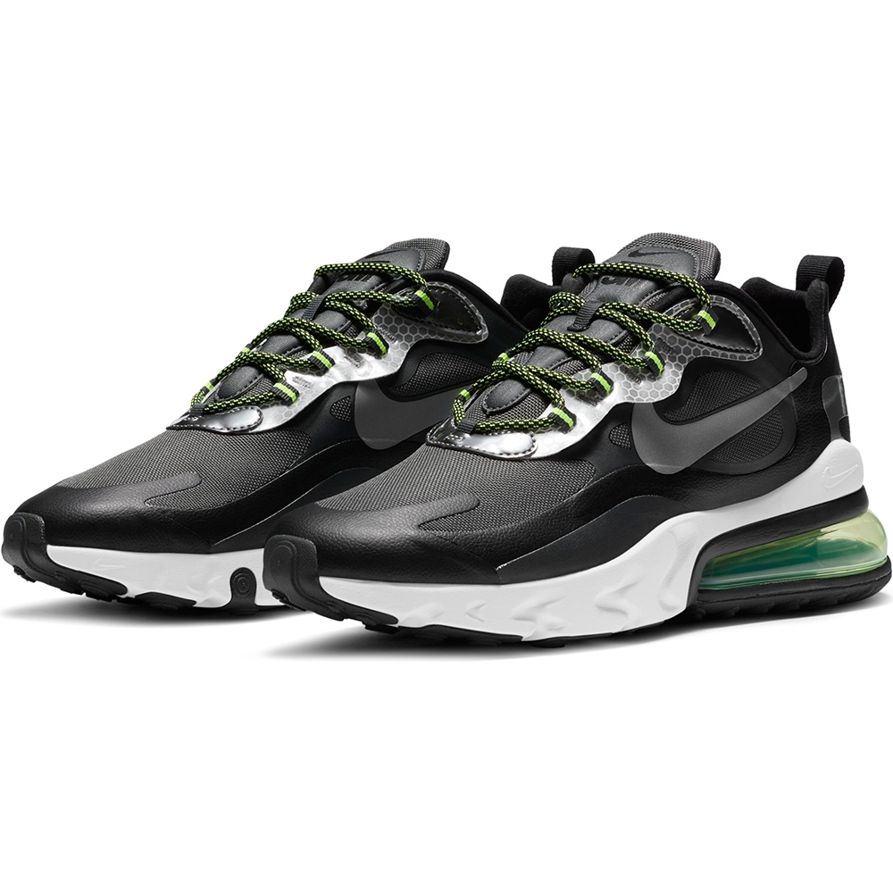 NIKE 運動鞋 氣墊 緩震 健身 慢跑 男鞋 黑綠 CT1647001 AIR MAX 270 REACT SE