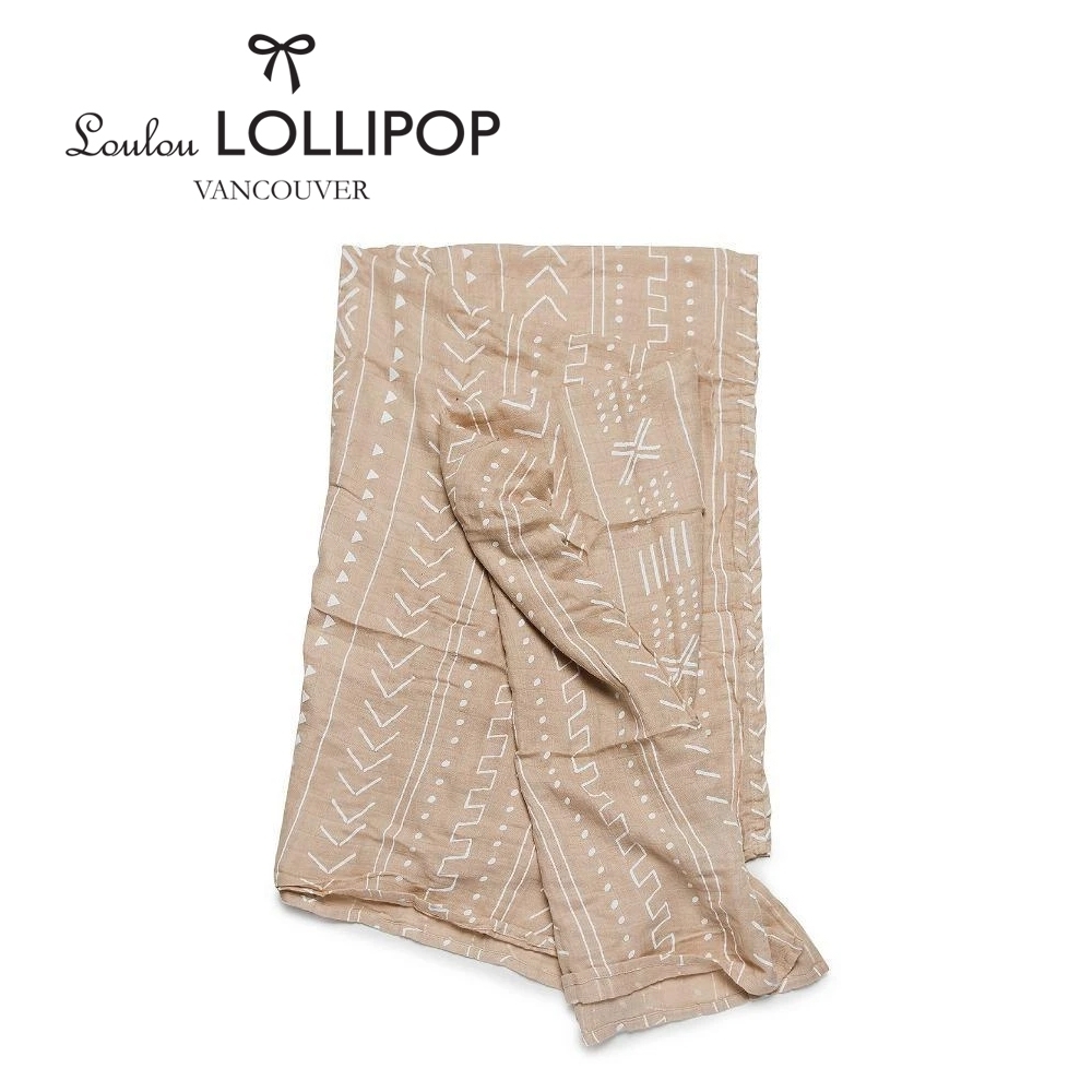 加拿大Loulou lollipop 竹纖維透氣包巾120x120cm-裸色簡約風