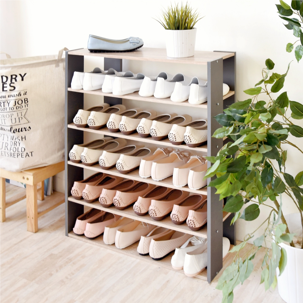《HOPMA》DIY巧收大容量加寬五層鞋櫃/鞋架/置物架-寬70 x深24.5x高81.5cm