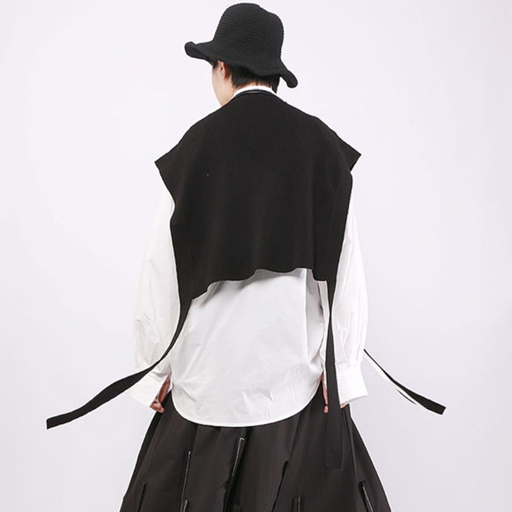 設計所在Style-港風馬甲寬鬆圓領套頭純色百搭馬夾背心