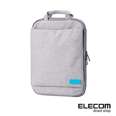ELECOM 帆布薄型手提收納袋13.3吋-灰