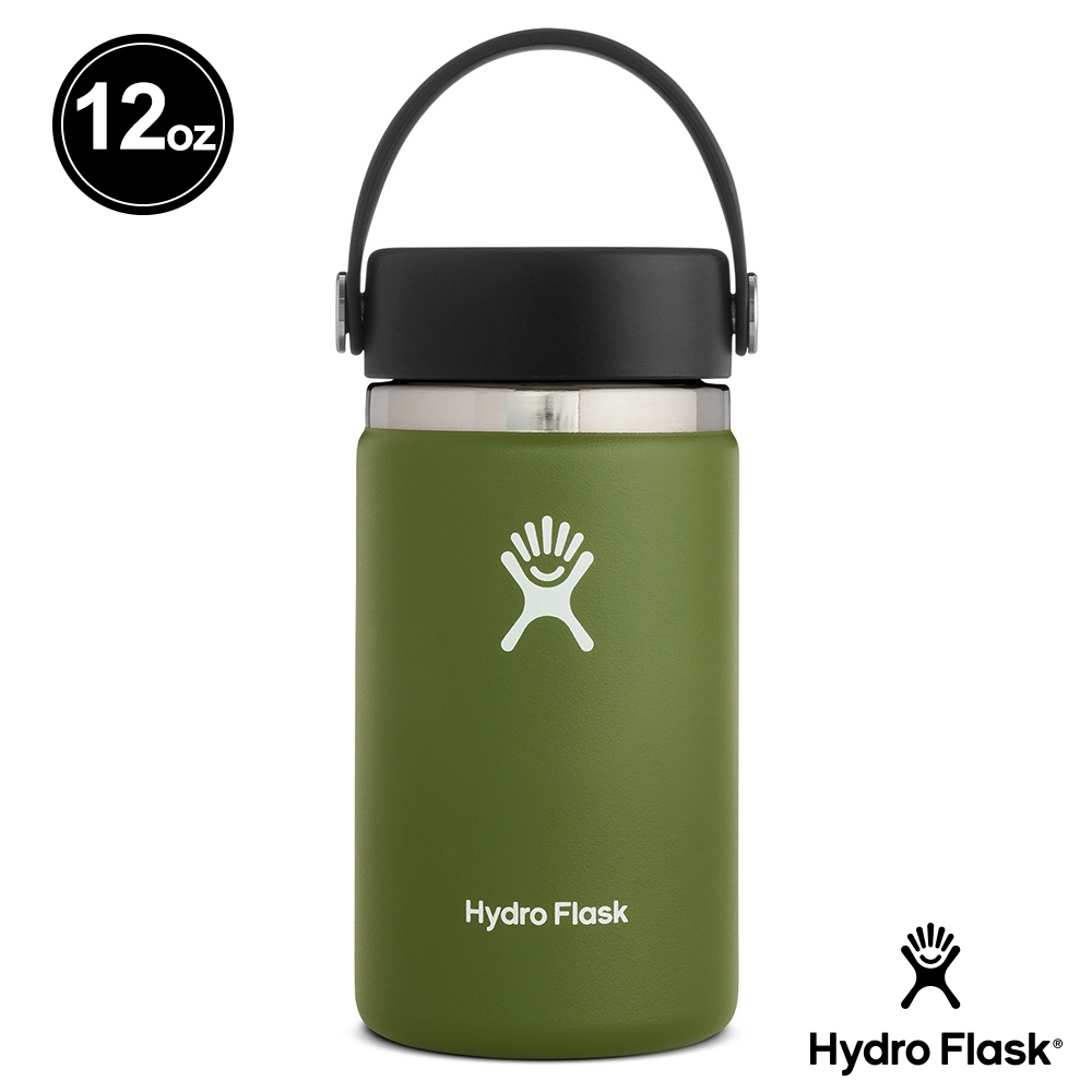 Hydro Flask 12oz/354ml 寬口提環保溫瓶 橄欖綠