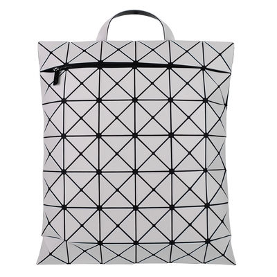 ISSEY MIYAKE BAOBAO 幾何方格6x7後背包(亮灰白)大款