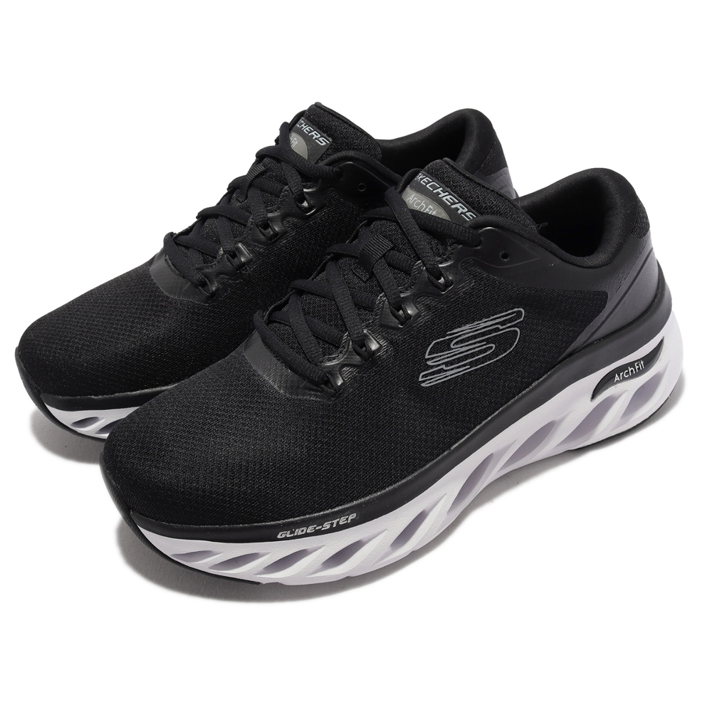 Skechers 氣泡鞋 Arch Fit Glide-Step-Highlighter 男鞋 黑 白 記憶鞋墊 健走 232321BLK