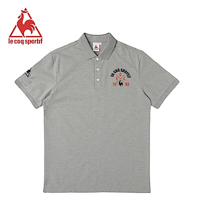 le coq sportif 法國公雞牌短袖POLO衫 男-灰