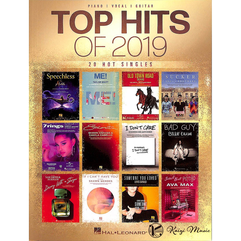 【凱翊︱HL】2019年西洋流行金曲鋼琴譜TOP HITS OF 2019 20 Hot Singles