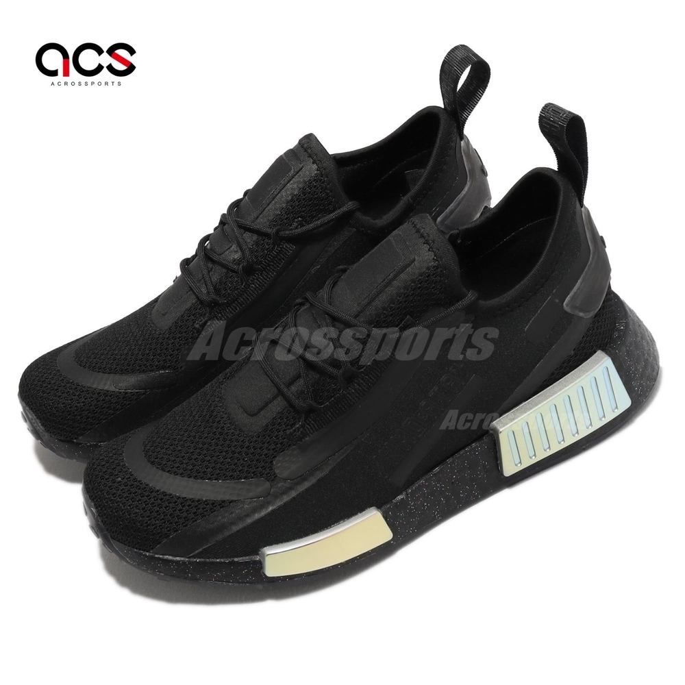 adidas 休閒鞋 NMD R1 Spectoo W 女鞋 黑 炫彩銀 科技感 緩震 Boost 襪套 愛迪達 GZ9288