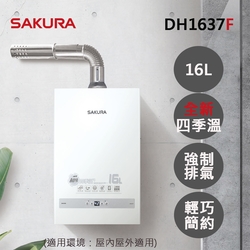 【SAKURA 櫻花】四季溫智能恆溫熱水器16L(DH1637F)