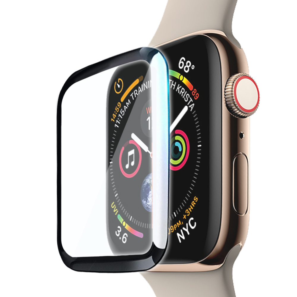 CITY Apple Watch Series 4 40mm 滿版全膠曲面玻璃貼