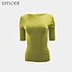 EPISODE - 輕柔舒適羊毛修身百搭短袖針織衫114158（檸檬綠） product thumbnail 1