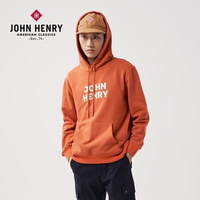 JOHN HENRY WINTER刺繡帽T-橘色