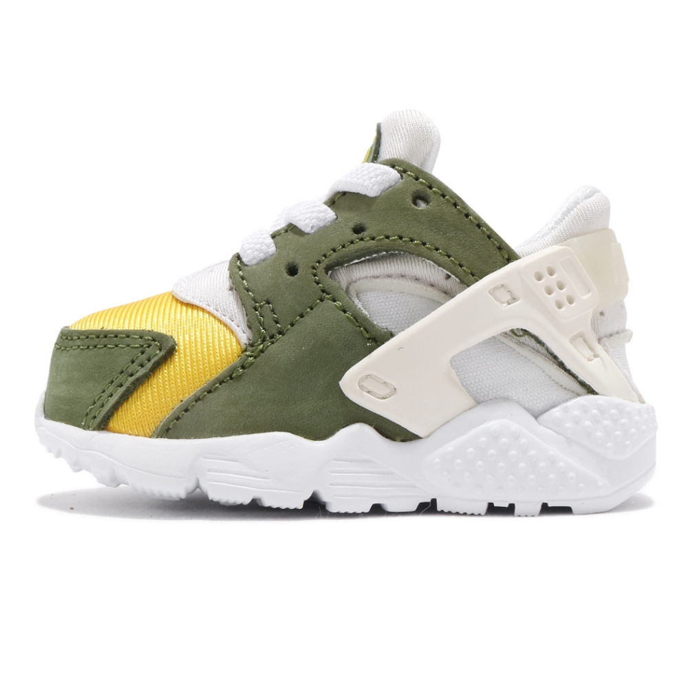 Nike 休閒鞋Huarache Run LE 聯名童鞋Stussy 經典武士鞋收藏小童白綠