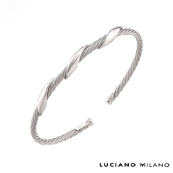 LUCIANO MILANO 簡約扭轉 純銀手鍊