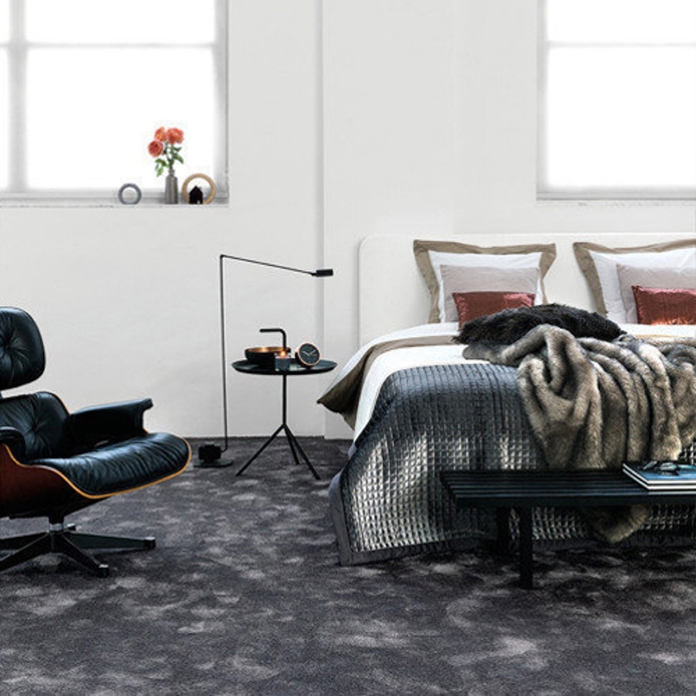 范登伯格 - 芙柔 超柔軟仿羊毛地毯 - 黑灰 (200 x 290cm)