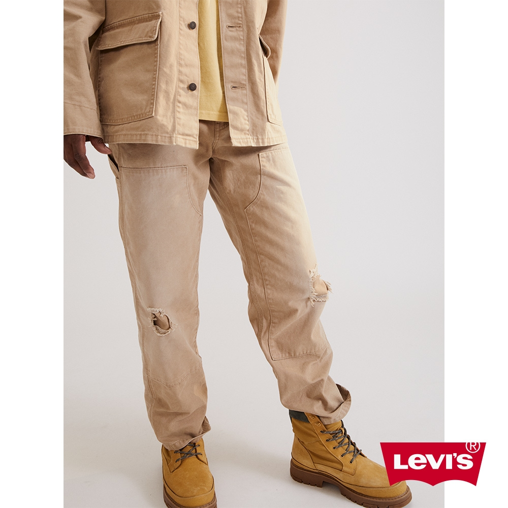 LEVI'SWorkwear工裝系列男款568STAYLOOSE破壞補丁工裝褲| 直筒褲