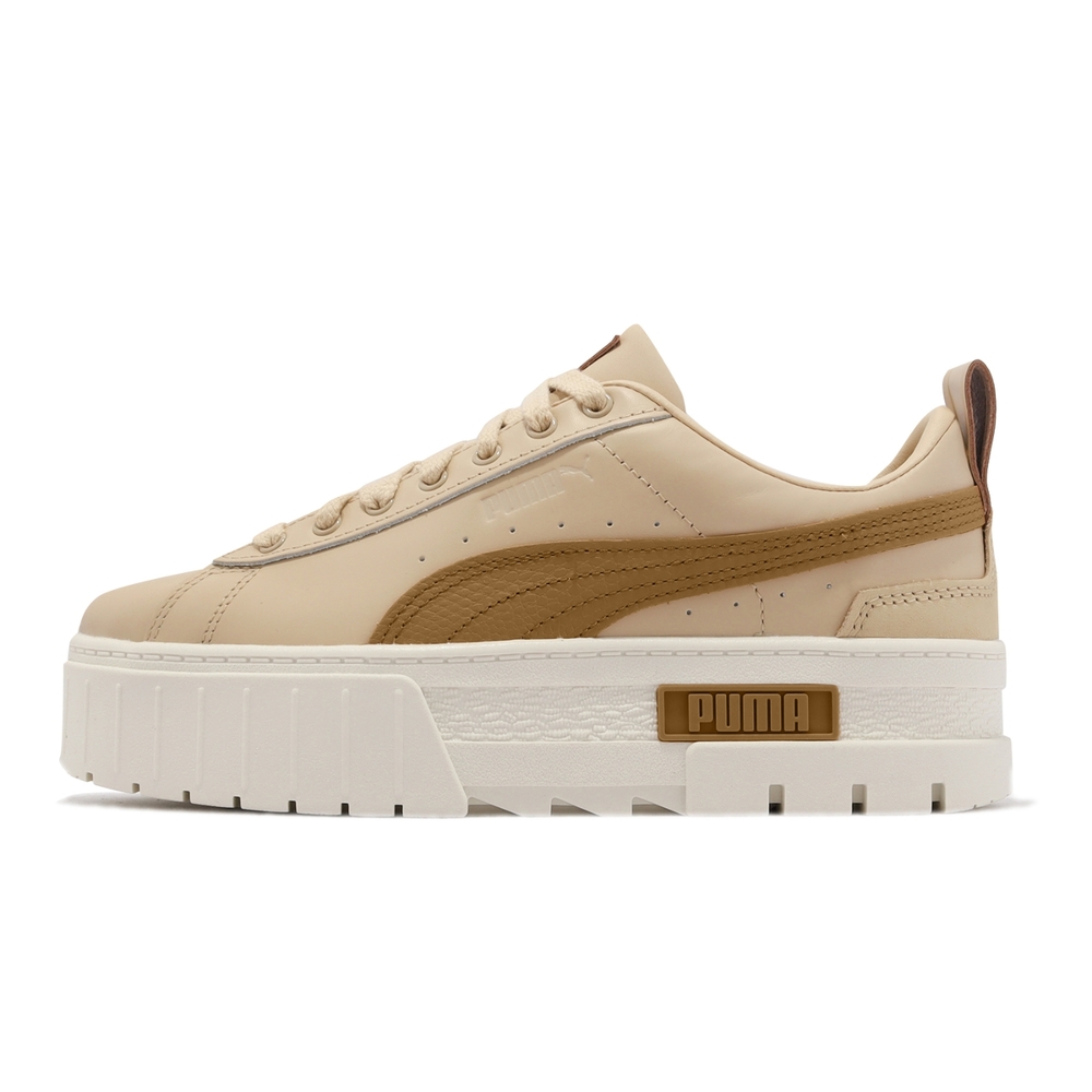 Puma 休閒鞋Mayze Luxe Wns 女鞋咖啡棕皮革厚底增高基本款低筒38399505