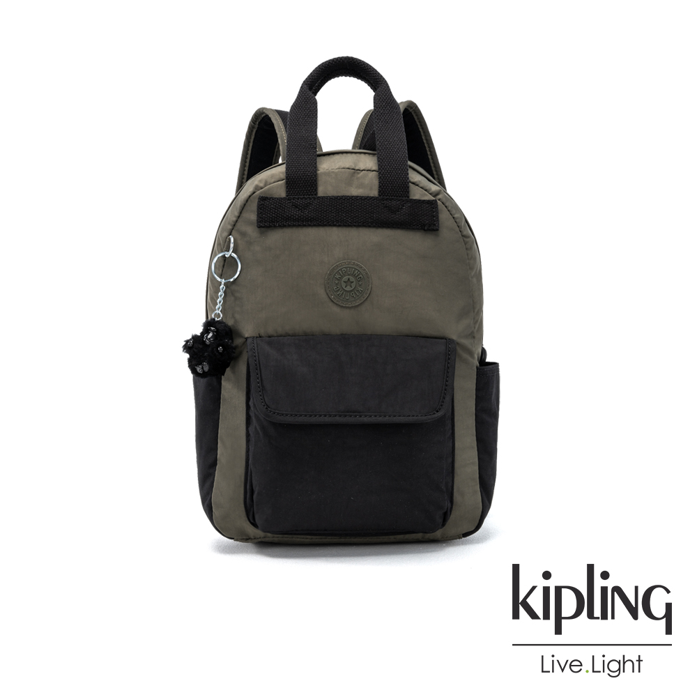 Kipling 低調百搭大地系撞色手提雙肩後背包(小)-TIMIL S