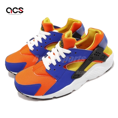 Nike 休閒鞋 Huarache Run GS 童鞋 大童 女鞋 藍 橘 黃 撞色 經典 武士鞋 654275-421