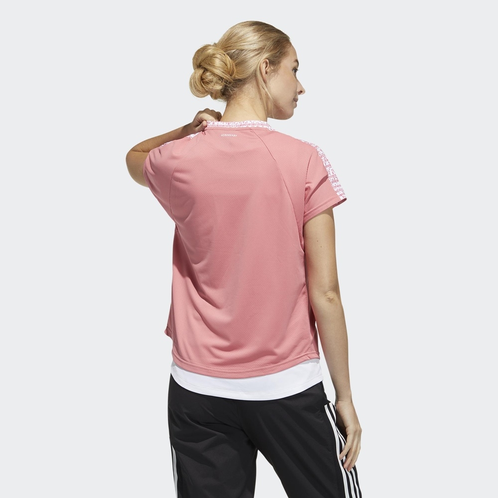 ADIDAS MHE LAYERED T 雙層女短袖上衣-白粉-GM8783 | adidas | Yahoo