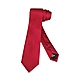 EMPORIO ARMANI 白字刺繡LOGO簡約設計真絲領帶(寬版/紅) product thumbnail 1