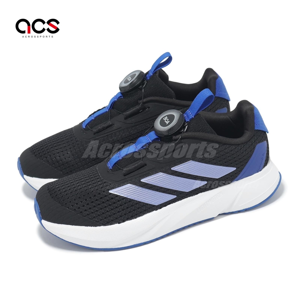 adidas 童鞋 Duramo SL BOA K 中童 黑 藍 快速繫帶 運動鞋 愛迪達 IH7520