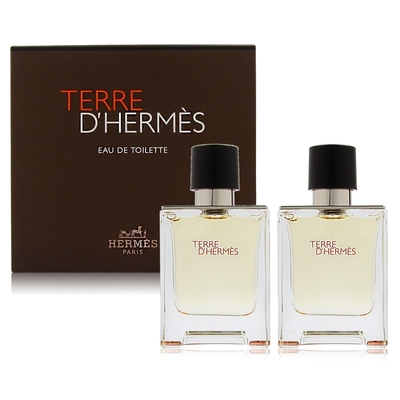 [即期品] Hermes 愛馬仕 大地淡香水 50ml 二入禮盒組(50ml*2入) 效期:2025.06 (平行輸入)